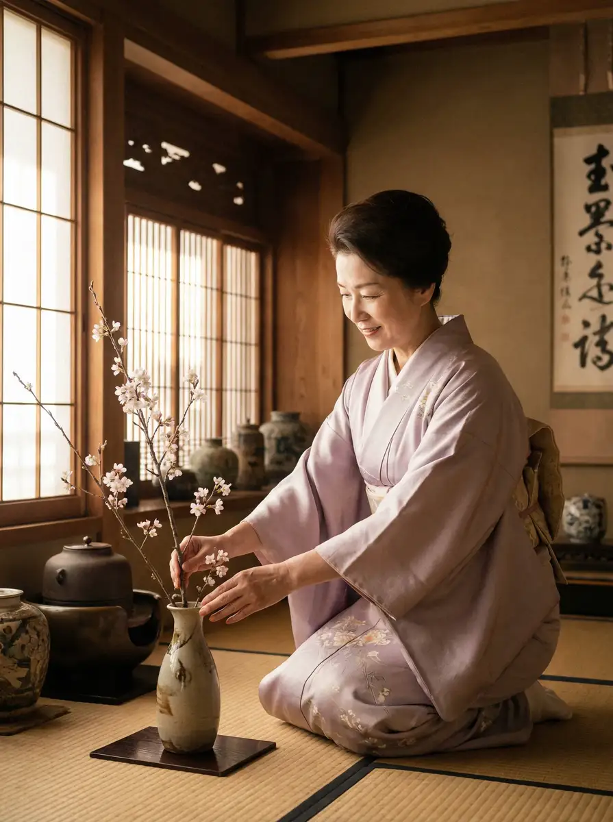 一位优雅的 借妻条约-借妻条约影院官方平台|深度揭秘借妻条约实时更新 在和室中插花